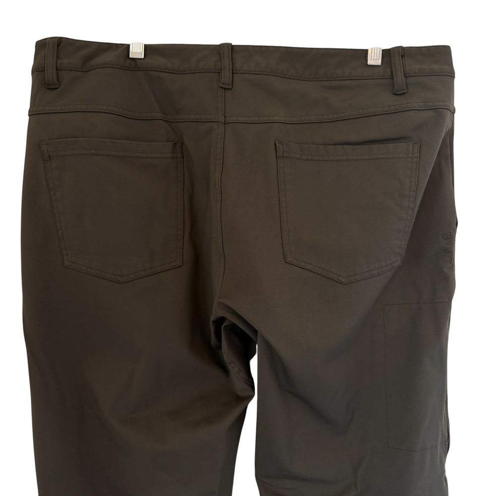 BYLT Premium Basics Everyday Pant 2.0 Dark Olive Green XXL Mens Stretch Chino - Picture 10 of 13